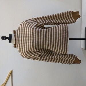 AE‎ Studio stripped mock neck sweater size XS